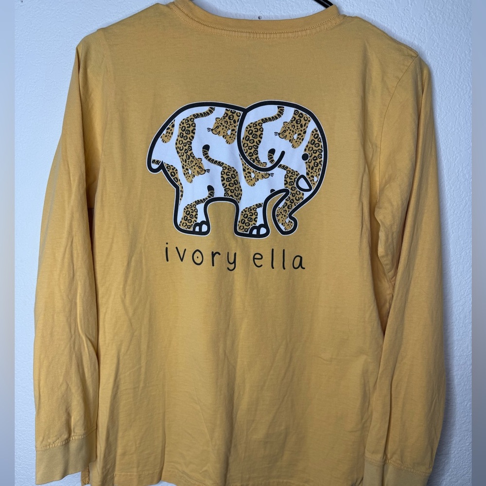 Ivory Ella Mustard Long Sleeve with Elephant Design - Picture 2 of 4